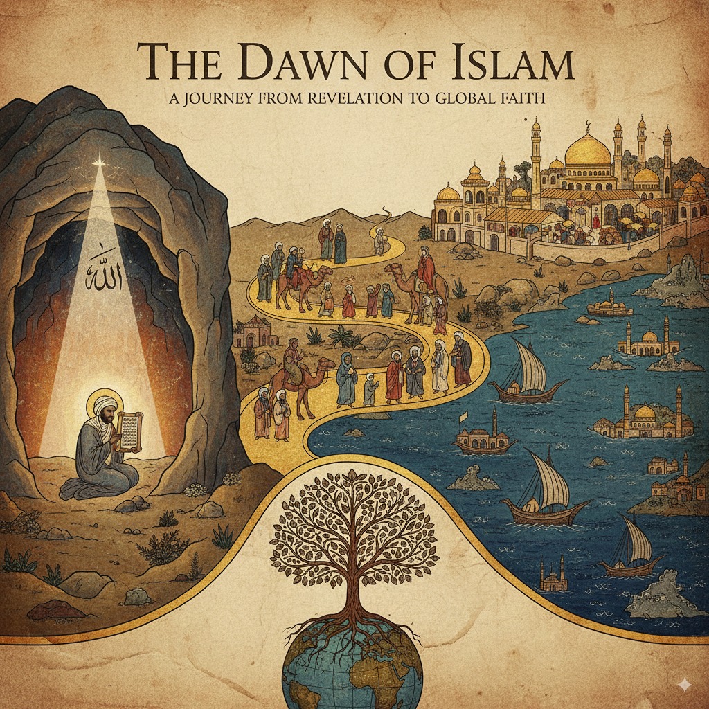 The Dawn of Islam: A Journey from Revelation to Global Faith